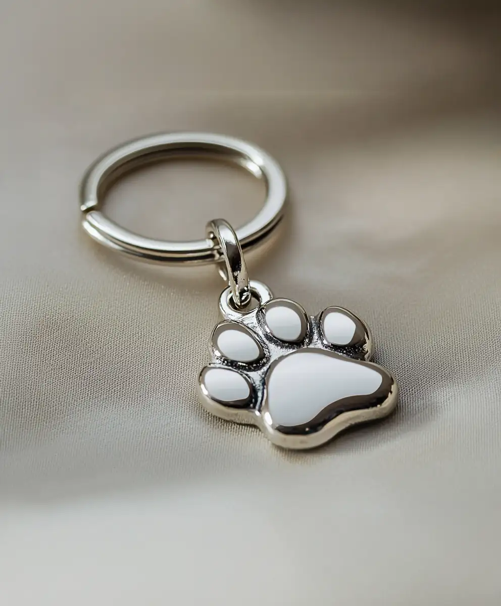 Llavero Huella baño en plata 925